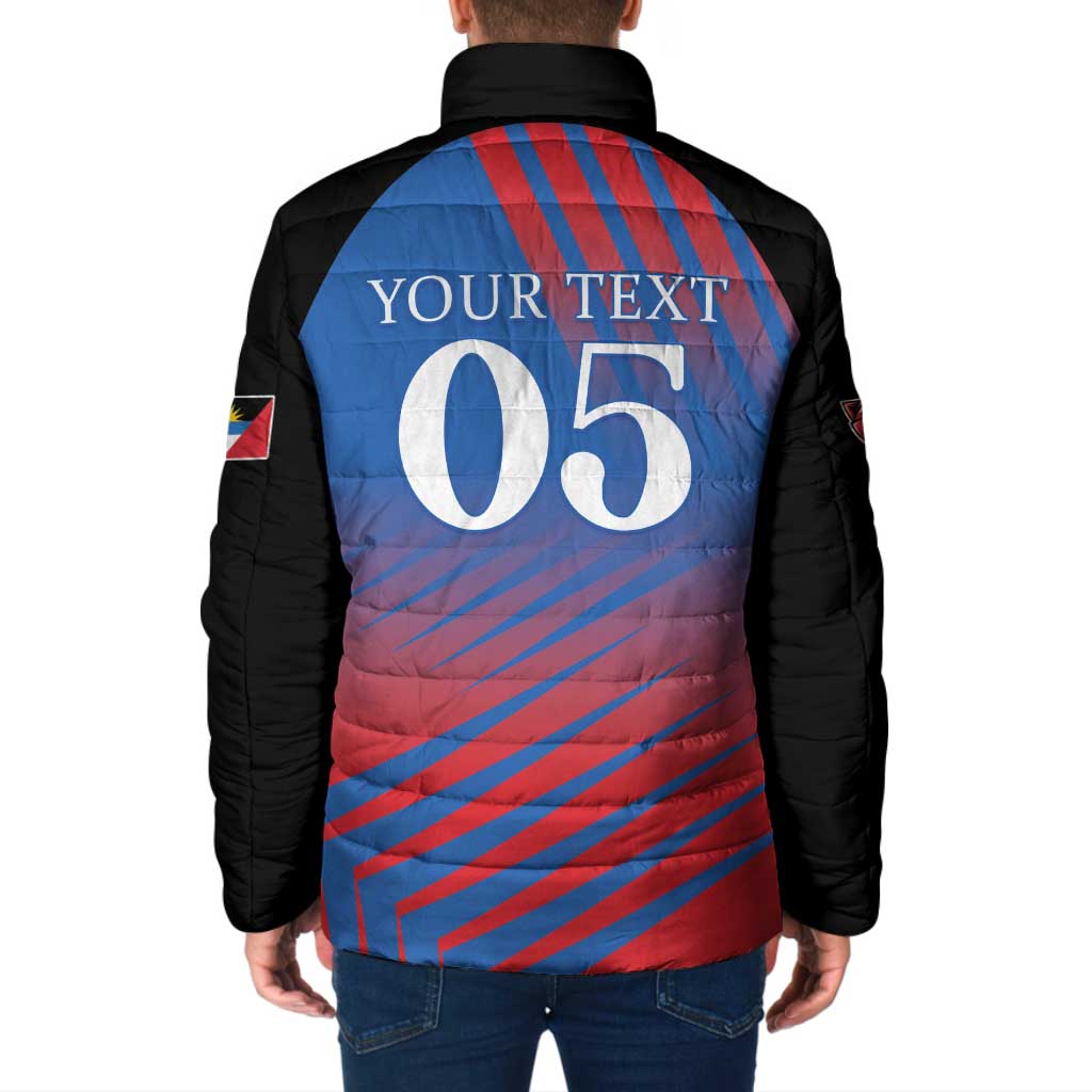 Custom Antigua and Barbuda Cricket Padded Jacket Falcons Unstoppable - Wonder Print Shop