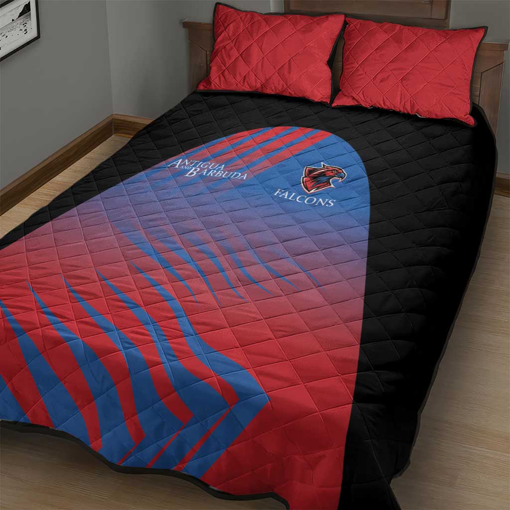 Antigua and Barbuda Cricket Quilt Bed Set Falcons Unstoppable - Wonder Print Shop