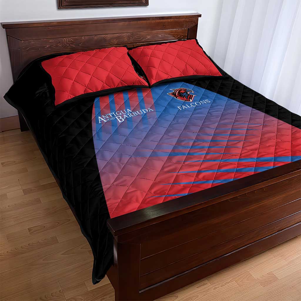 Antigua and Barbuda Cricket Quilt Bed Set Falcons Unstoppable - Wonder Print Shop