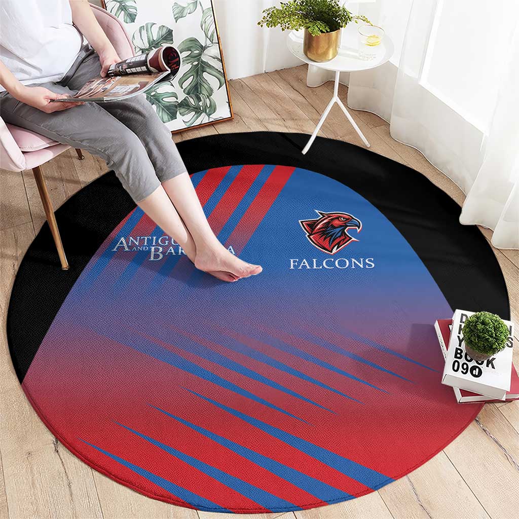 Antigua and Barbuda Cricket Round Carpet Falcons Unstoppable - Wonder Print Shop