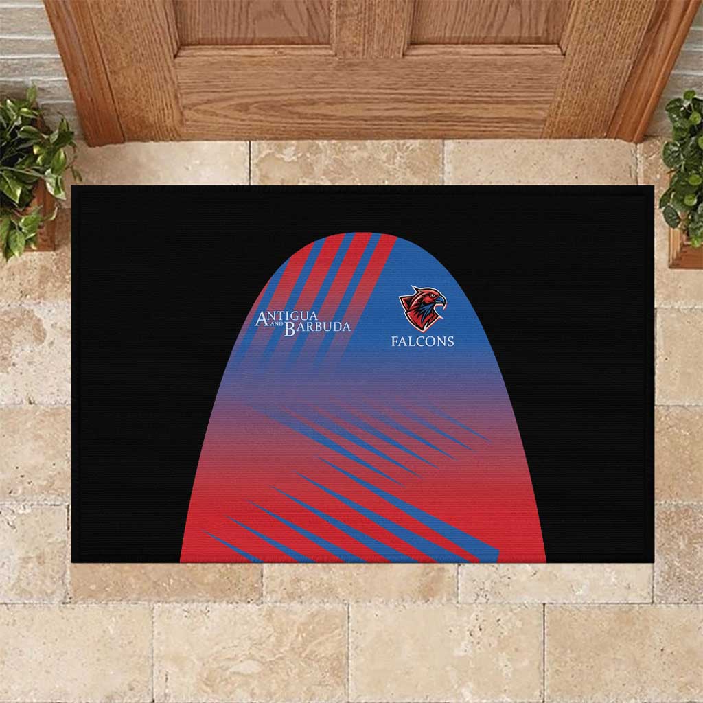 Antigua and Barbuda Cricket Rubber Doormat Falcons Unstoppable - Wonder Print Shop