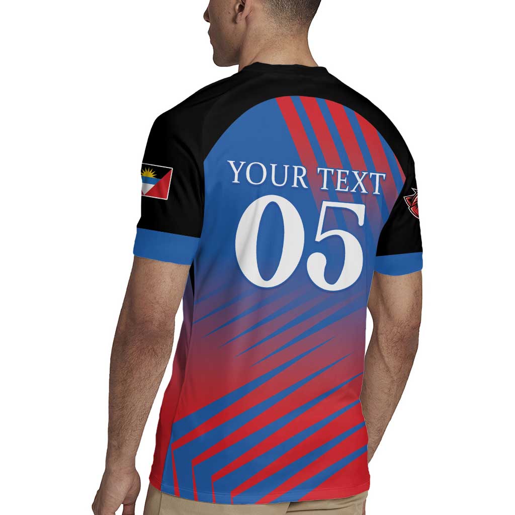 Custom Antigua and Barbuda Cricket Rugby Jersey Falcons Unstoppable - Wonder Print Shop