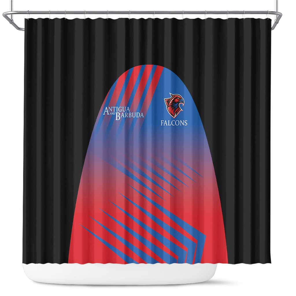 Antigua and Barbuda Cricket Shower Curtain Falcons Unstoppable - Wonder Print Shop