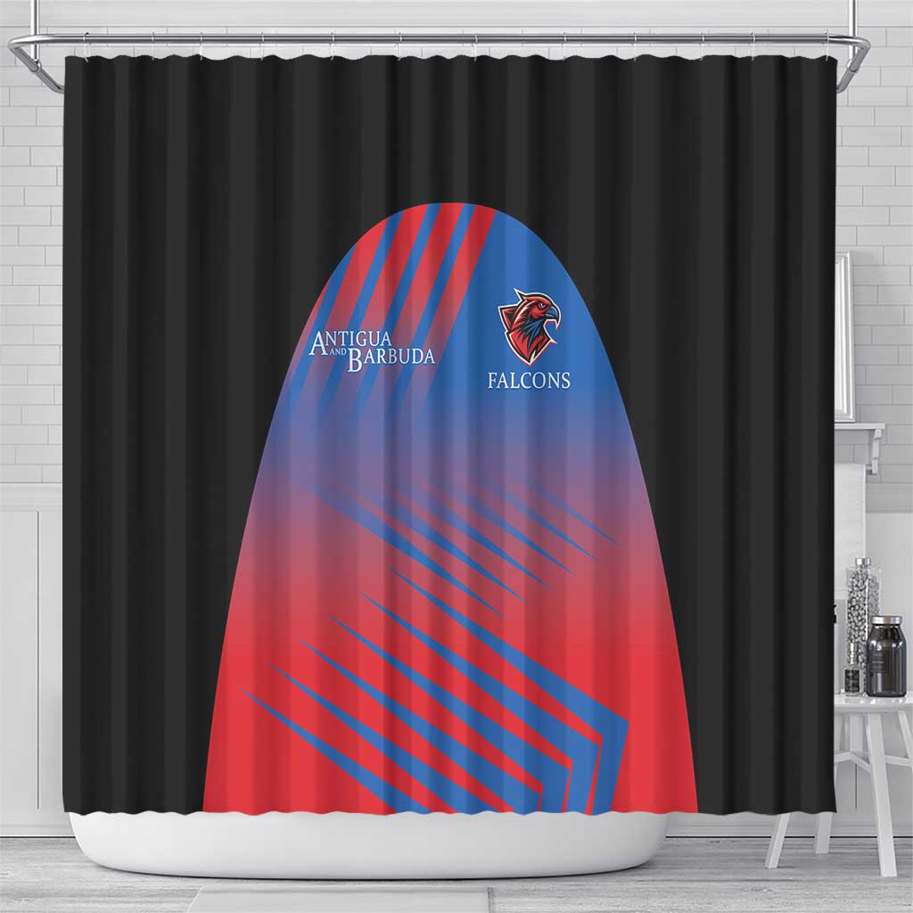 Antigua and Barbuda Cricket Shower Curtain Falcons Unstoppable - Wonder Print Shop