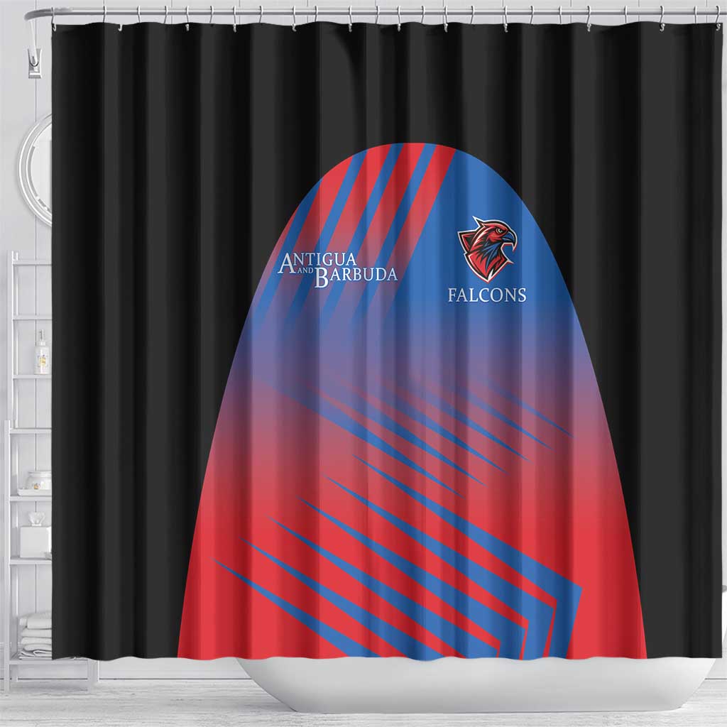 Antigua and Barbuda Cricket Shower Curtain Falcons Unstoppable - Wonder Print Shop