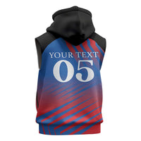 Custom Antigua and Barbuda Cricket Sleeveless Hoodie Falcons Unstoppable - Wonder Print Shop