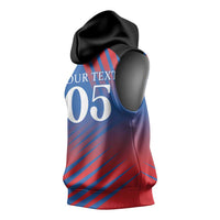 Custom Antigua and Barbuda Cricket Sleeveless Hoodie Falcons Unstoppable - Wonder Print Shop