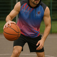 Custom Antigua and Barbuda Cricket Sleeveless Hoodie Falcons Unstoppable - Wonder Print Shop