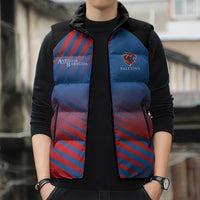 Custom Antigua and Barbuda Cricket Sleeveless Puffer Jacket Falcons Unstoppable - Wonder Print Shop