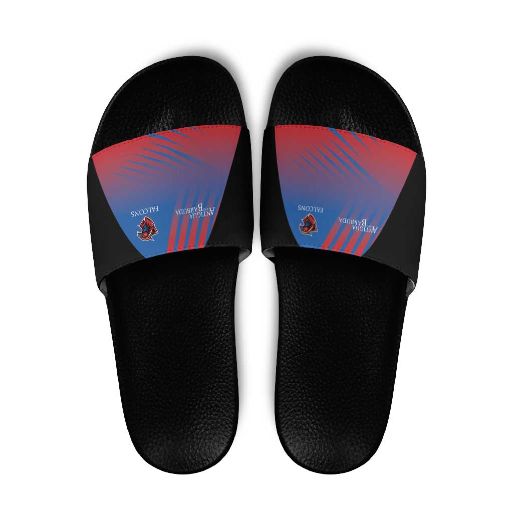 Antigua and Barbuda Cricket Slide Sandals Falcons Unstoppable - Wonder Print Shop