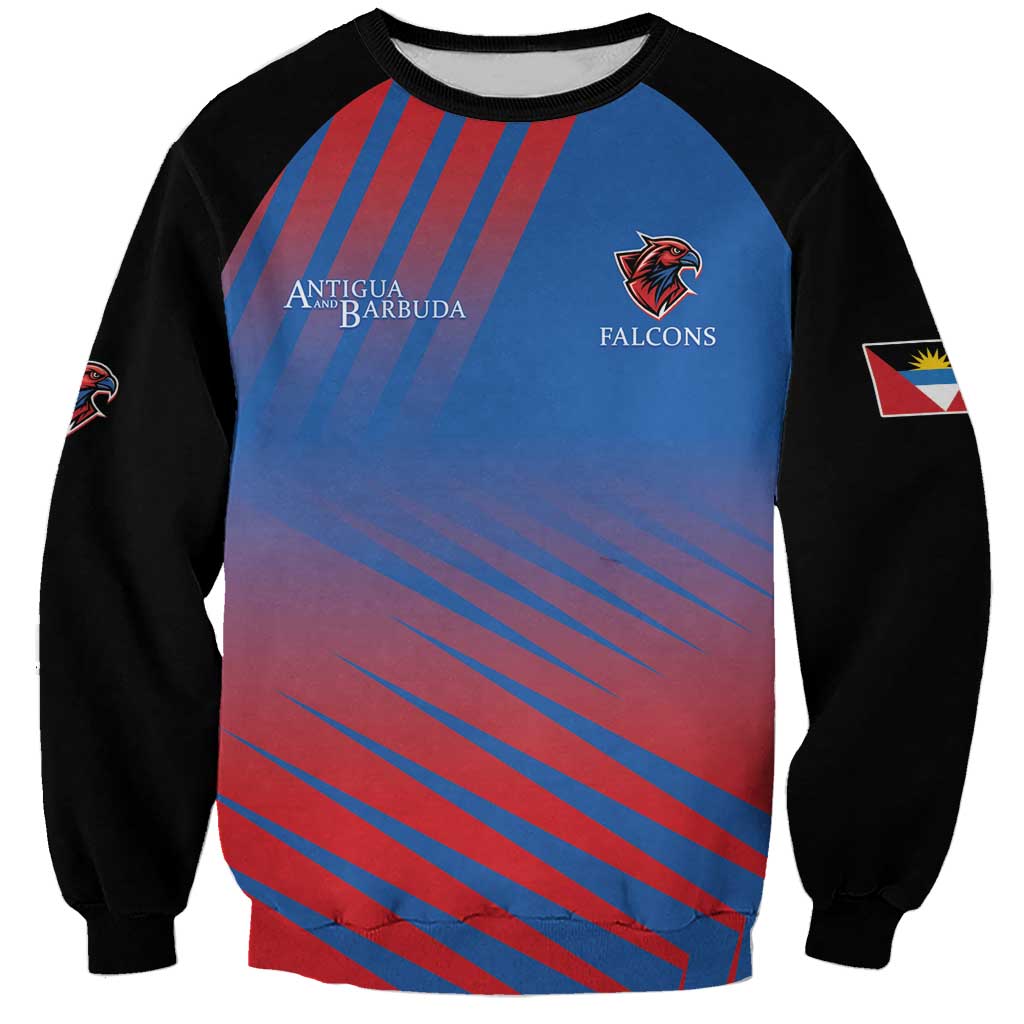 Custom Antigua and Barbuda Cricket Sweatshirt Falcons Unstoppable - Wonder Print Shop