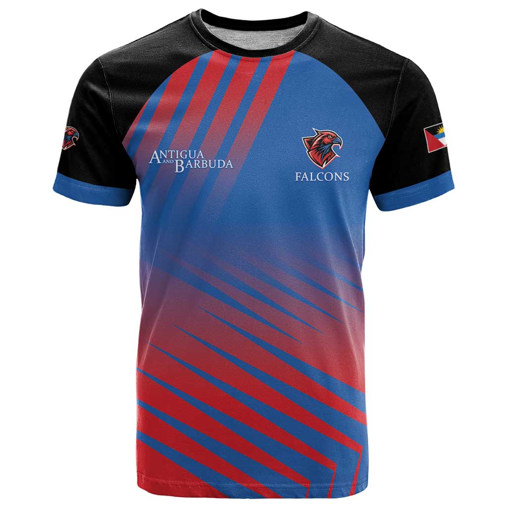 Custom Antigua and Barbuda Cricket T Shirt Falcons Unstoppable - Wonder Print Shop
