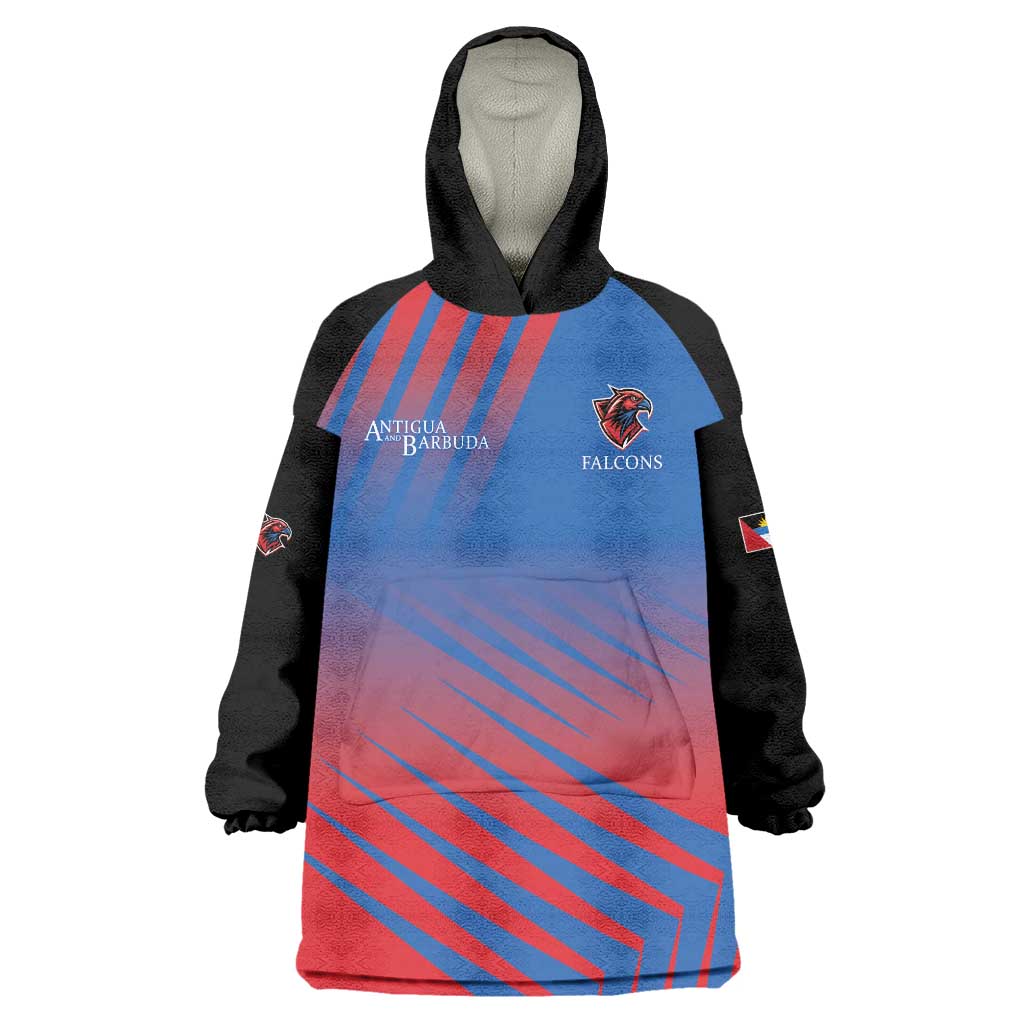 Custom Antigua and Barbuda Cricket Wearable Blanket Hoodie Falcons Unstoppable - Wonder Print Shop