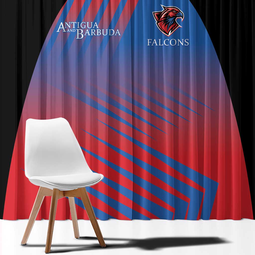 Antigua and Barbuda Cricket Window Curtain Falcons Unstoppable - Wonder Print Shop