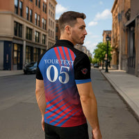 Custom Antigua and Barbuda Cricket Zipper Polo Shirt Falcons Unstoppable - Wonder Print Shop