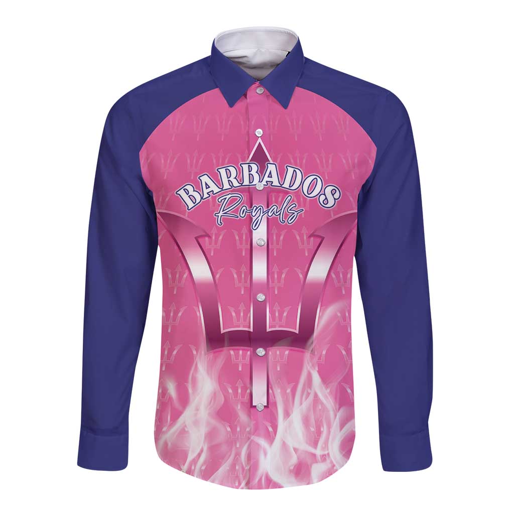 Custom Barbados Royals Cricket Long Sleeve Button Shirt Go Legends - Wonder Print Shop