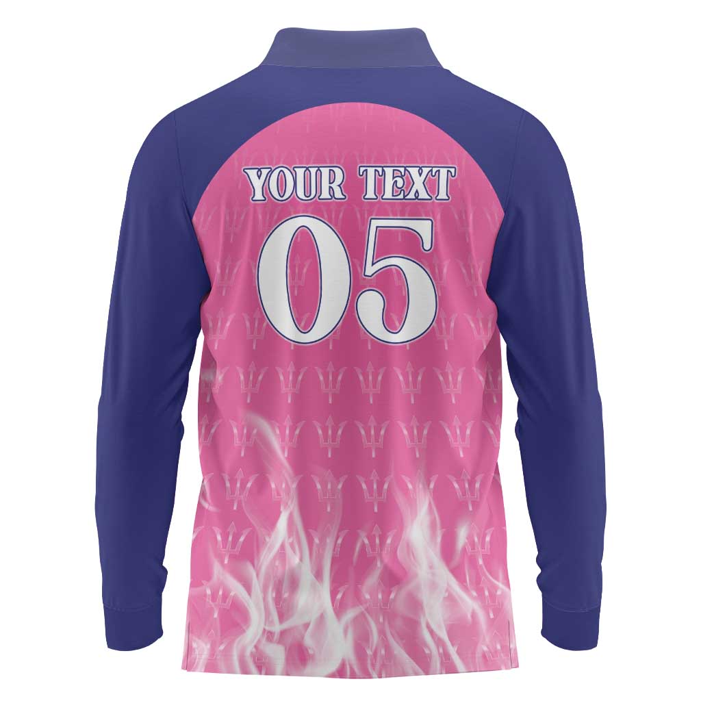 Custom Barbados Royals Cricket Long Sleeve Polo Shirt Go Legends - Wonder Print Shop