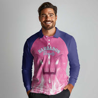 Custom Barbados Royals Cricket Long Sleeve Polo Shirt Go Legends - Wonder Print Shop