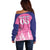 Custom Barbados Royals Cricket Off Shoulder Sweater Go Legends - Wonder Print Shop