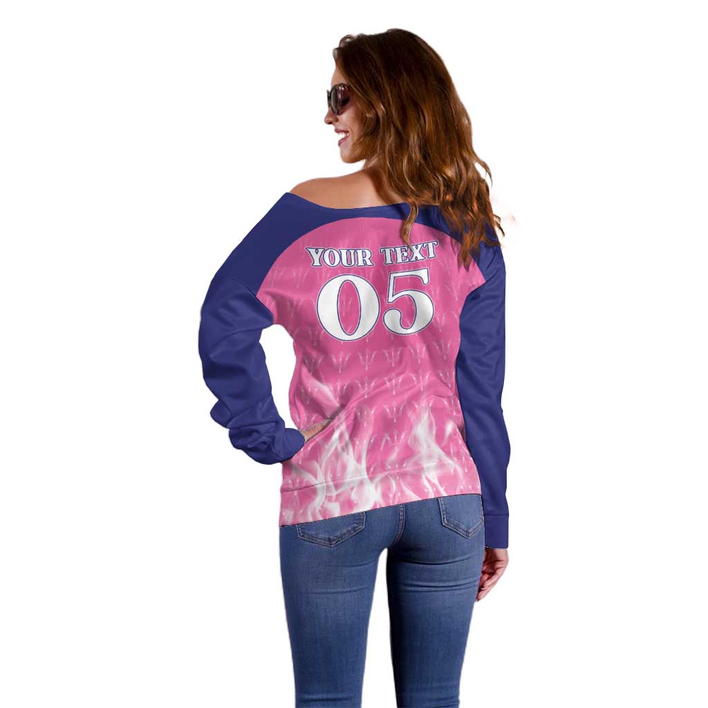 Custom Barbados Royals Cricket Off Shoulder Sweater Go Legends - Wonder Print Shop