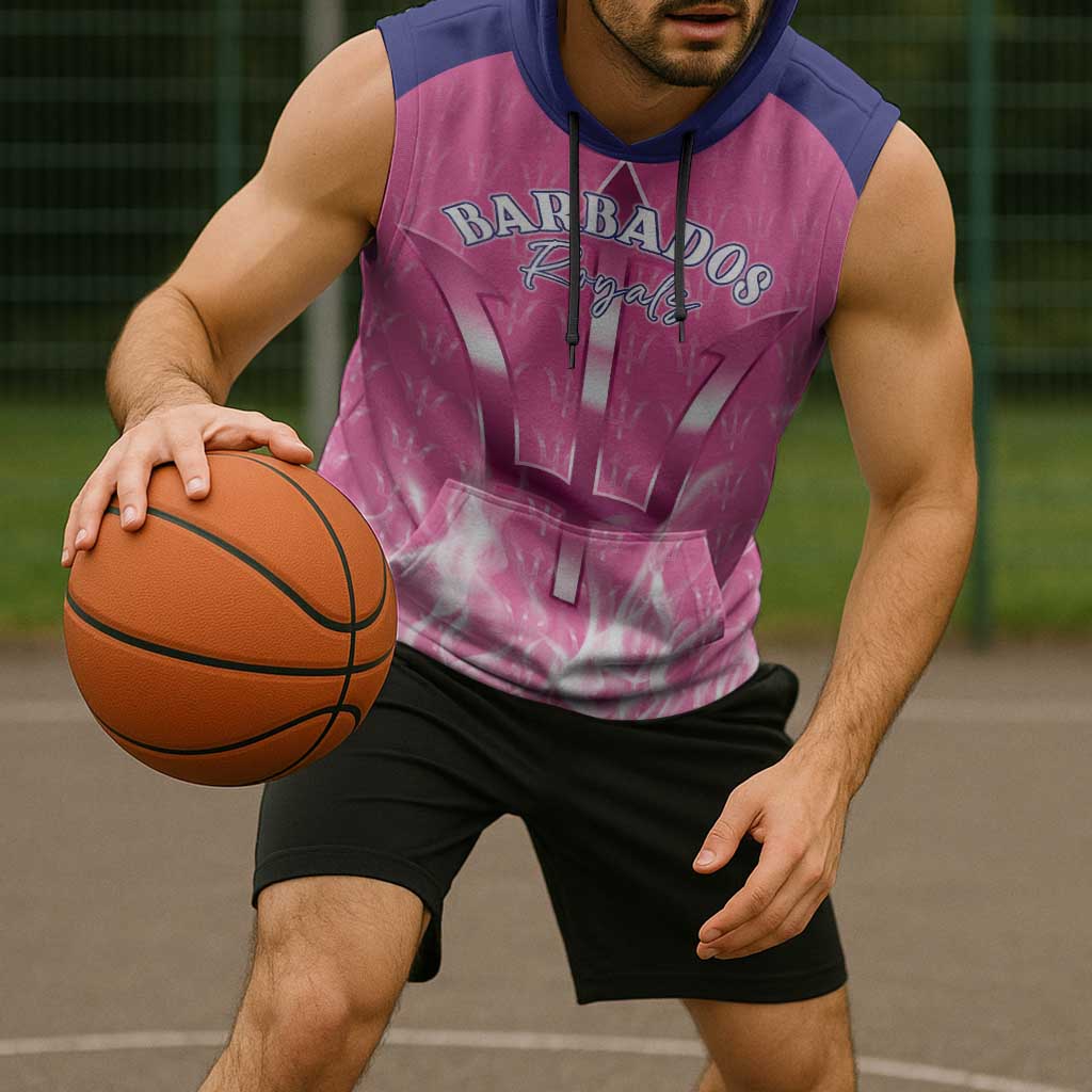Custom Barbados Royals Cricket Sleeveless Hoodie Go Legends - Wonder Print Shop