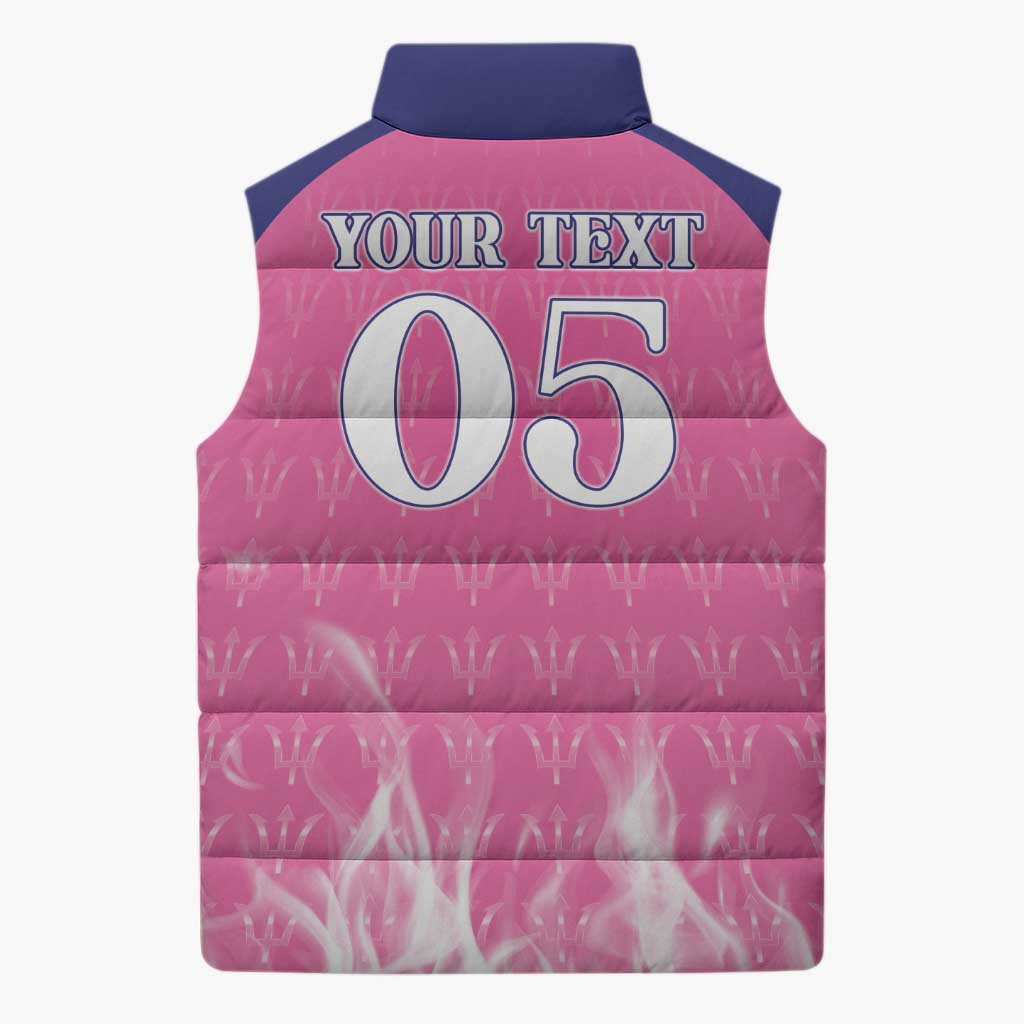 Custom Barbados Royals Cricket Sleeveless Puffer Jacket Go Legends - Wonder Print Shop