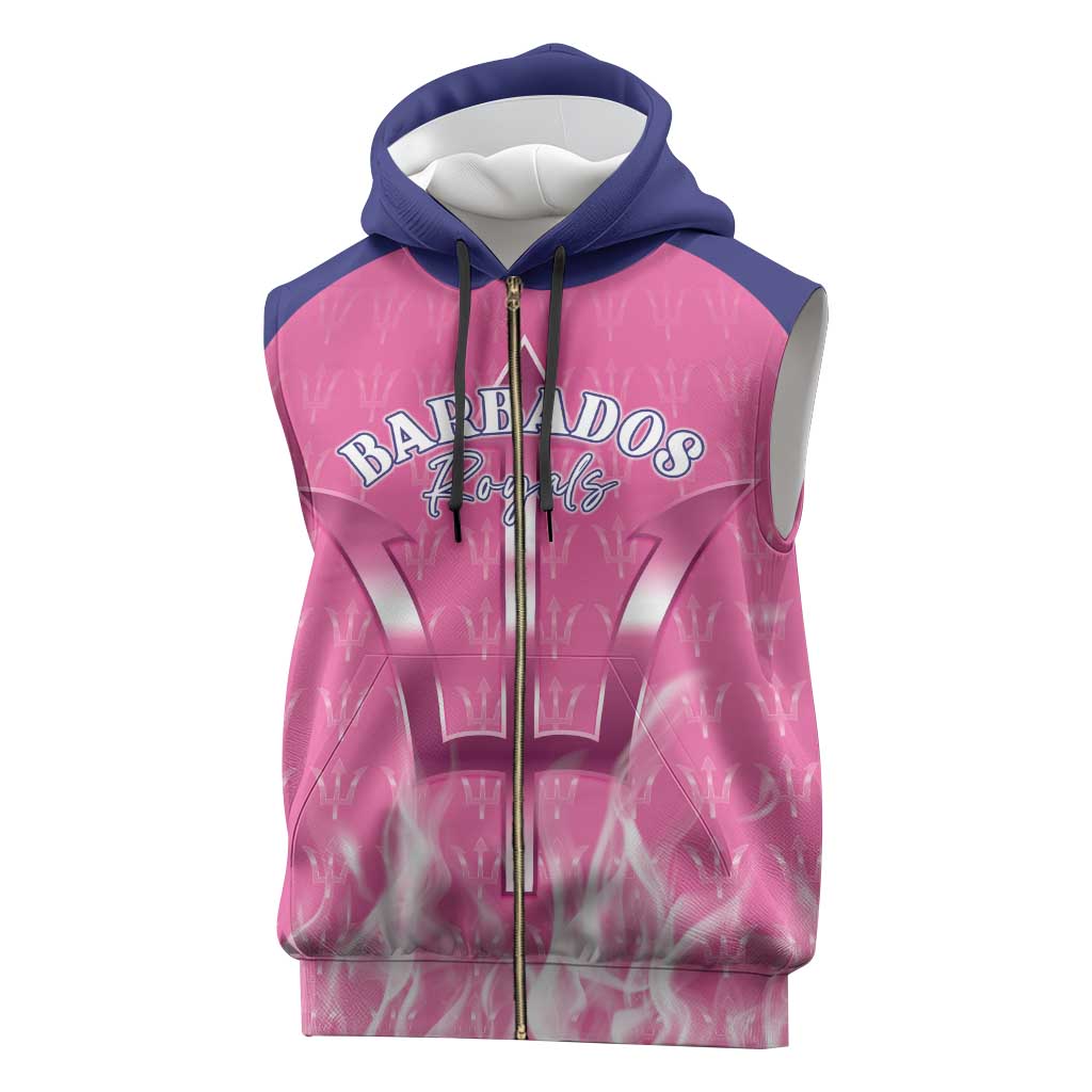 Custom Barbados Royals Cricket Sleeveless Zip Hoodie Go Legends - Wonder Print Shop
