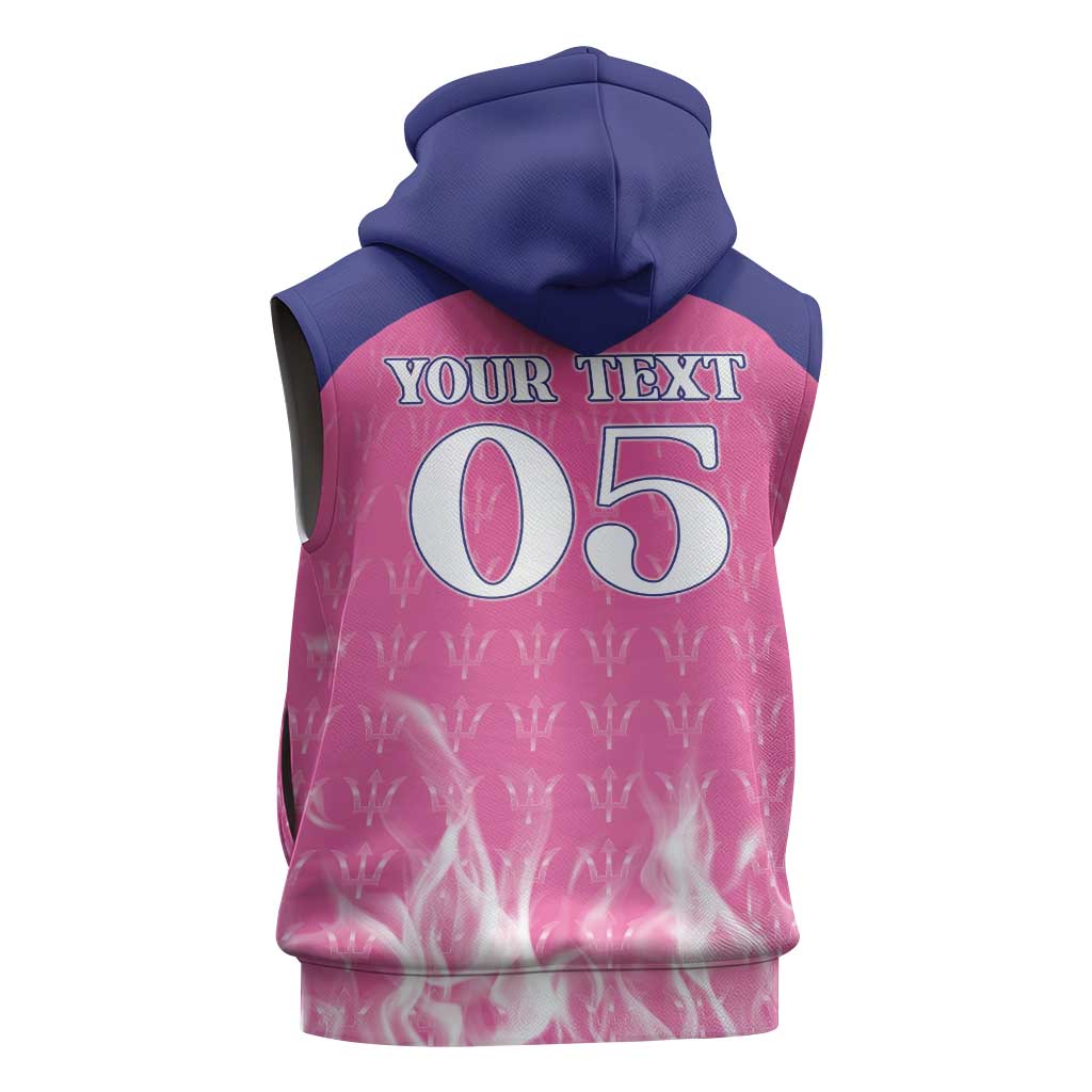 Custom Barbados Royals Cricket Sleeveless Zip Hoodie Go Legends - Wonder Print Shop