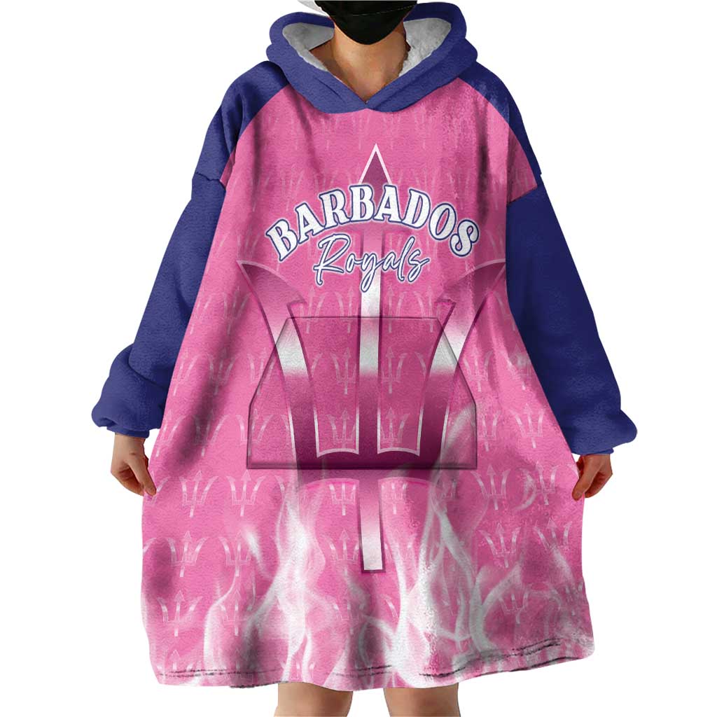 Custom Barbados Royals Cricket Wearable Blanket Hoodie Go Legends - Wonder Print Shop