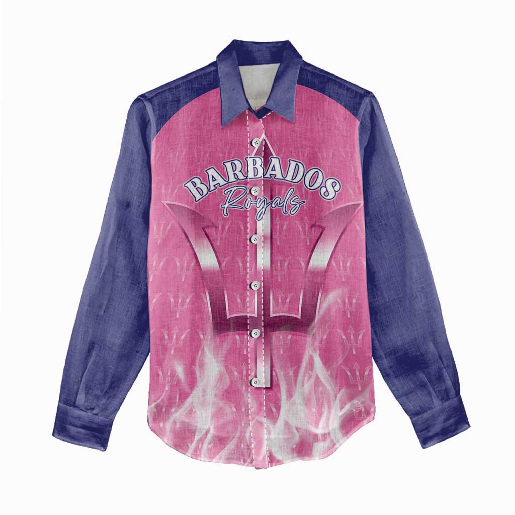 Custom Barbados Royals Cricket Women Casual Shirt Go Legends - Wonder Print Shop