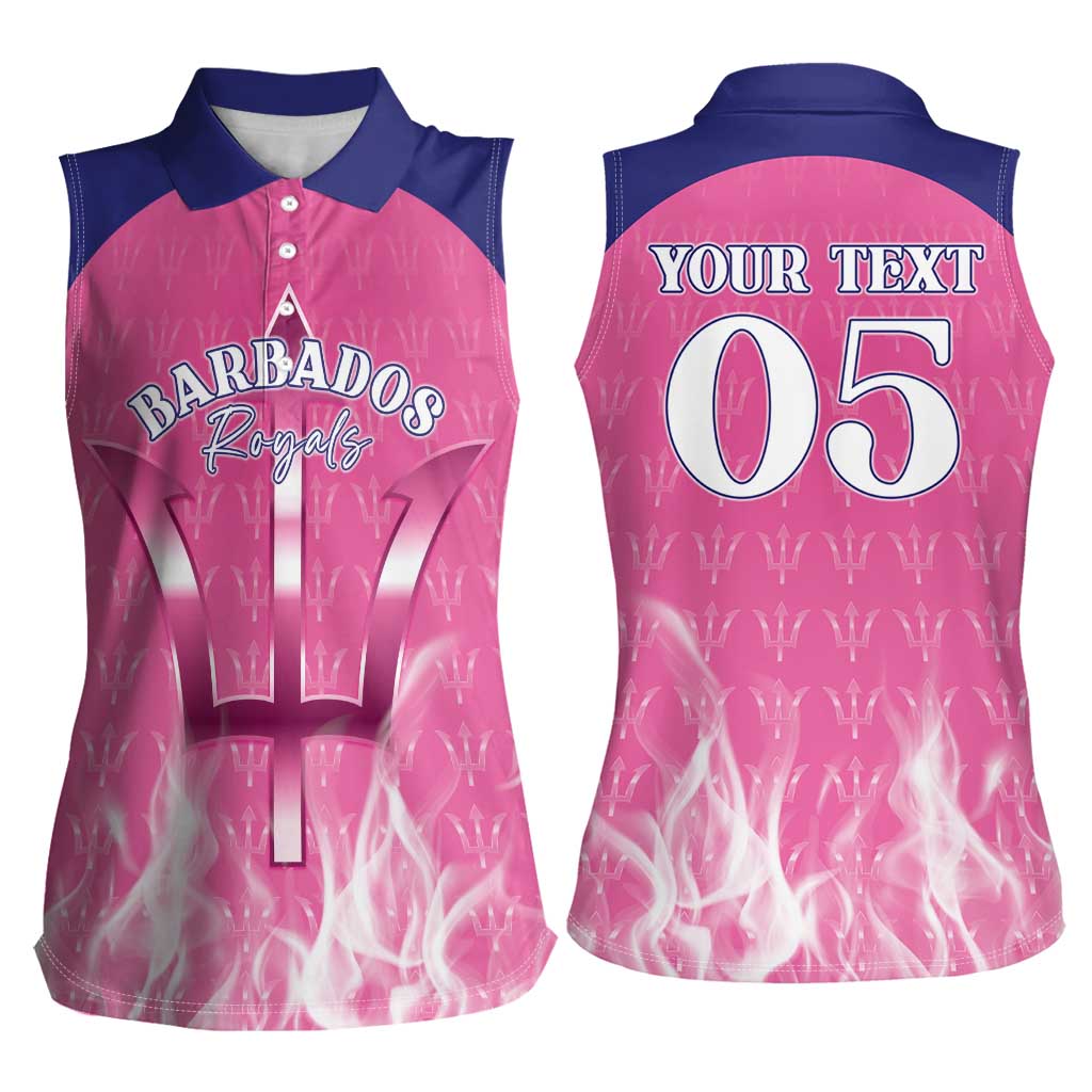 Custom Barbados Royals Cricket Women Sleeveless Polo Shirt Go Legends - Wonder Print Shop