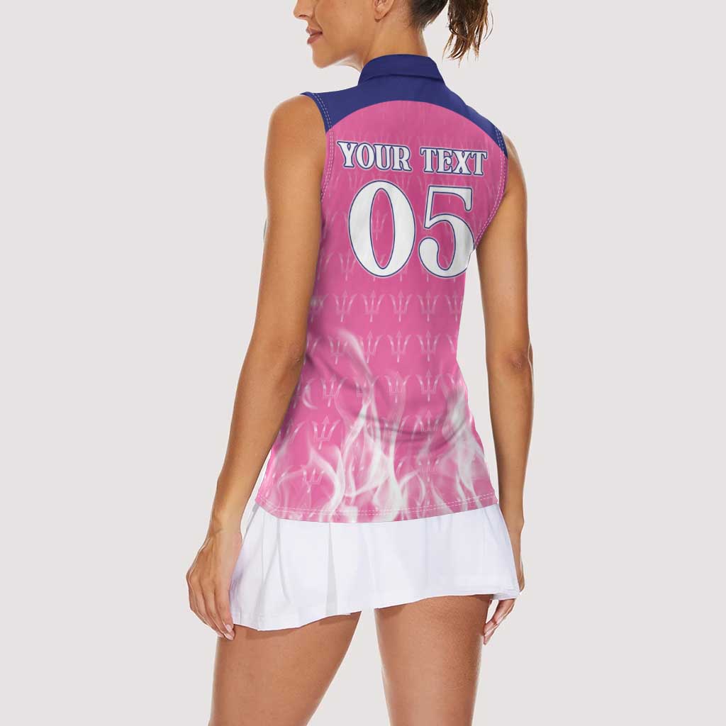 Custom Barbados Royals Cricket Women Sleeveless Polo Shirt Go Legends - Wonder Print Shop