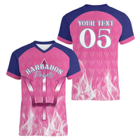 Custom Barbados Royals Cricket Women V-Neck T-Shirt Go Legends - Wonder Print Shop