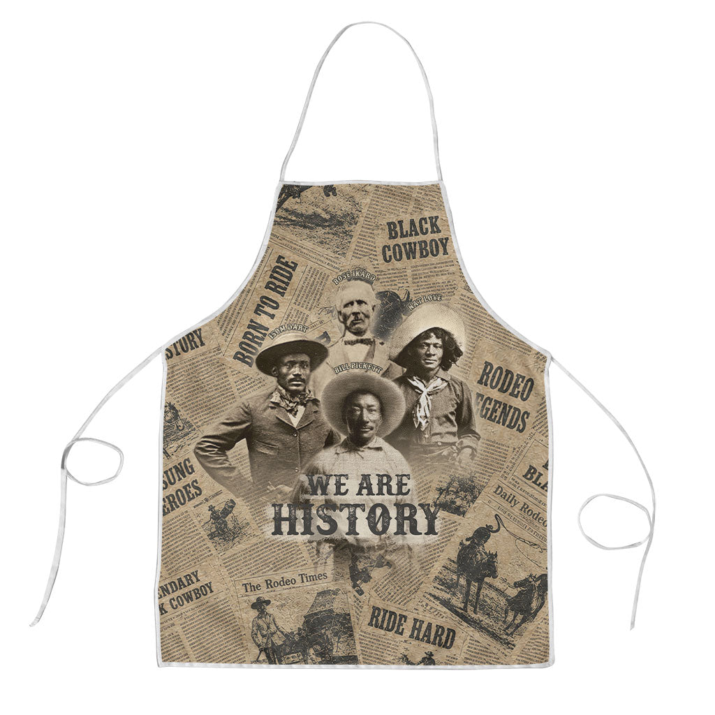 Black Cowboy Apron Western Rodeo Melanin Black History