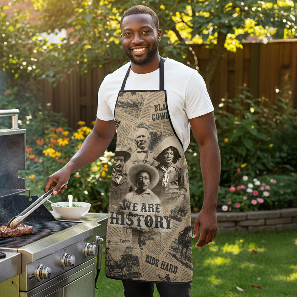 Black Cowboy Apron Western Rodeo Melanin Black History