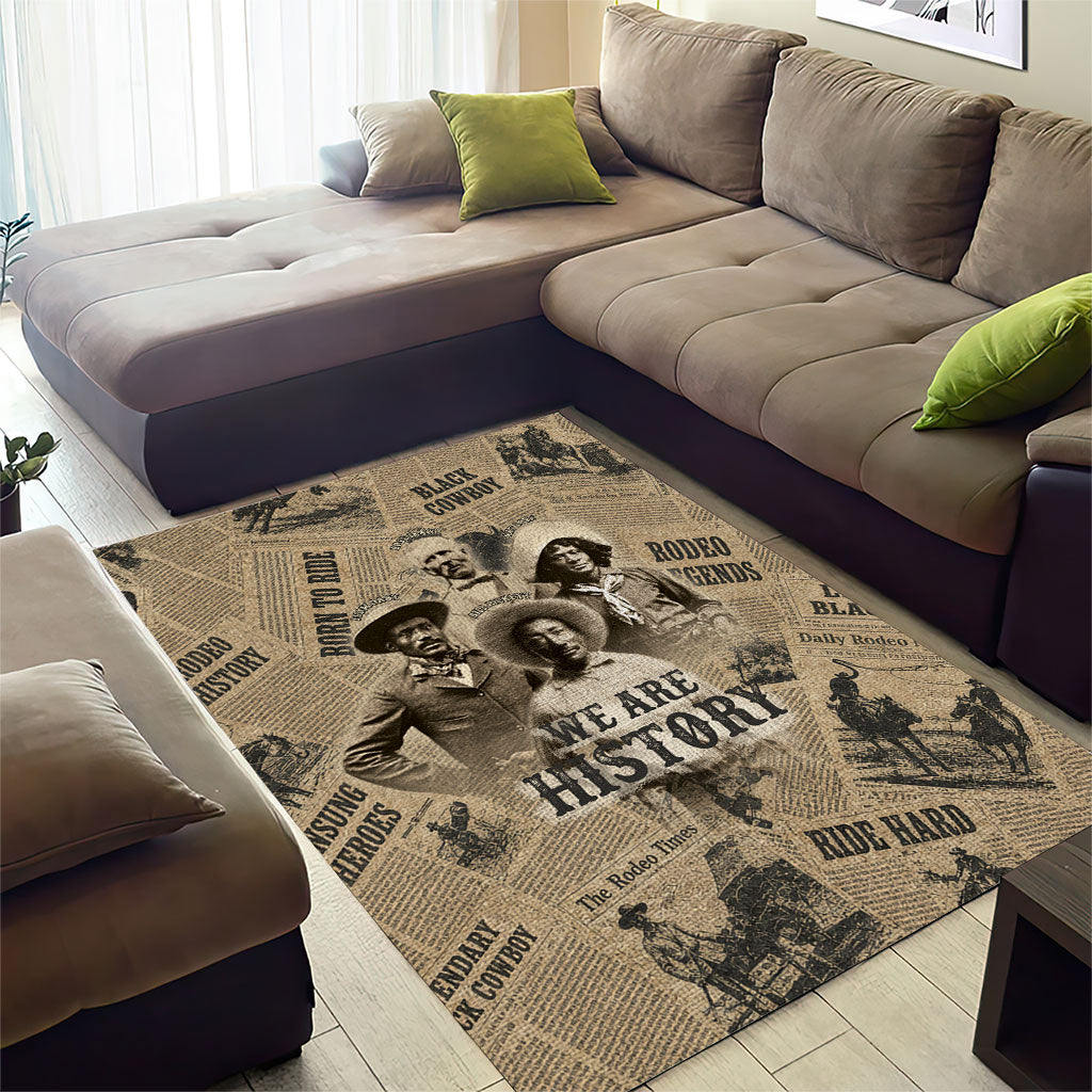 Black Cowboy Area Rug Western Rodeo Melanin Black History