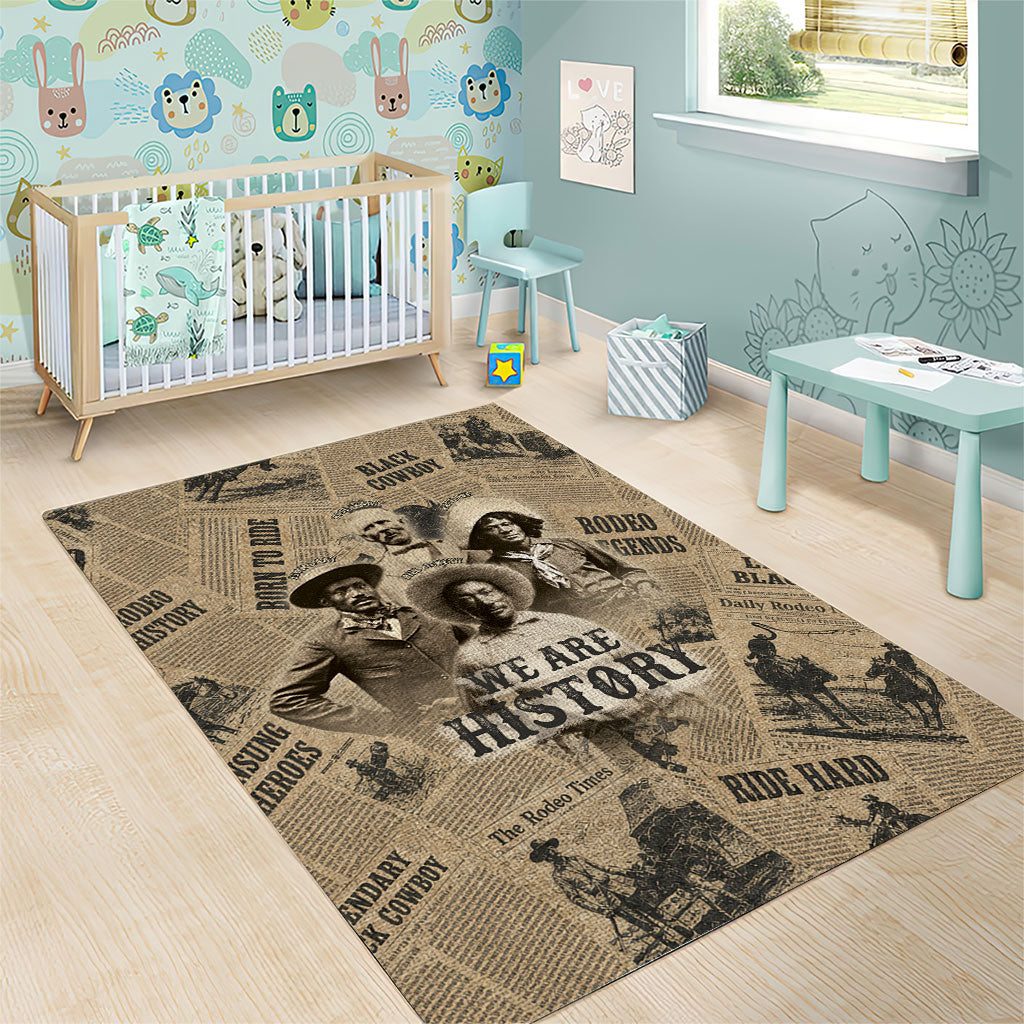 Black Cowboy Area Rug Western Rodeo Melanin Black History