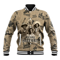 Black Cowboy Baseball Jacket Western Rodeo Melanin Black History