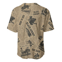 Black Cowboy Baseball Jersey Western Rodeo Melanin Black History