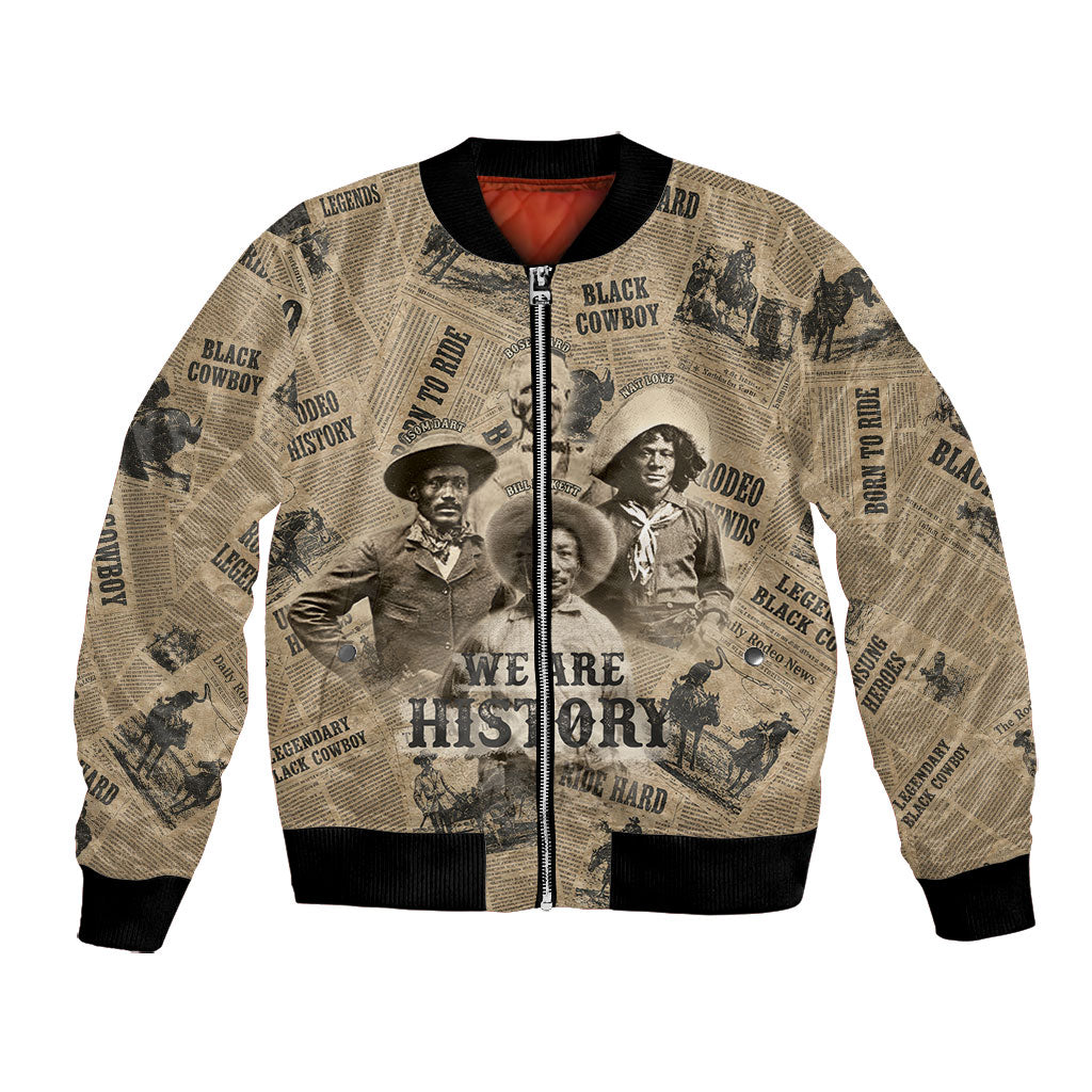 Black Cowboy Bomber Jacket Western Rodeo Melanin Black History