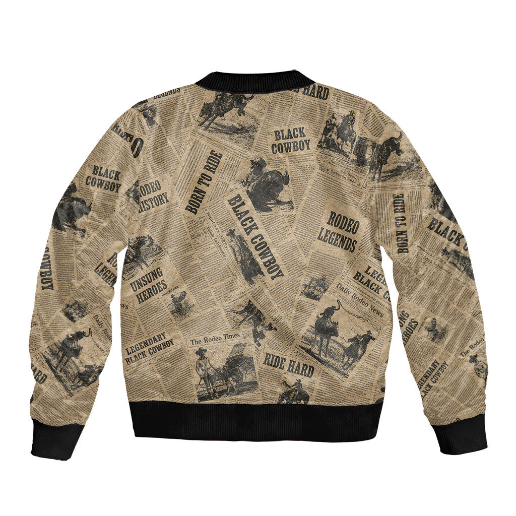 Black Cowboy Bomber Jacket Western Rodeo Melanin Black History