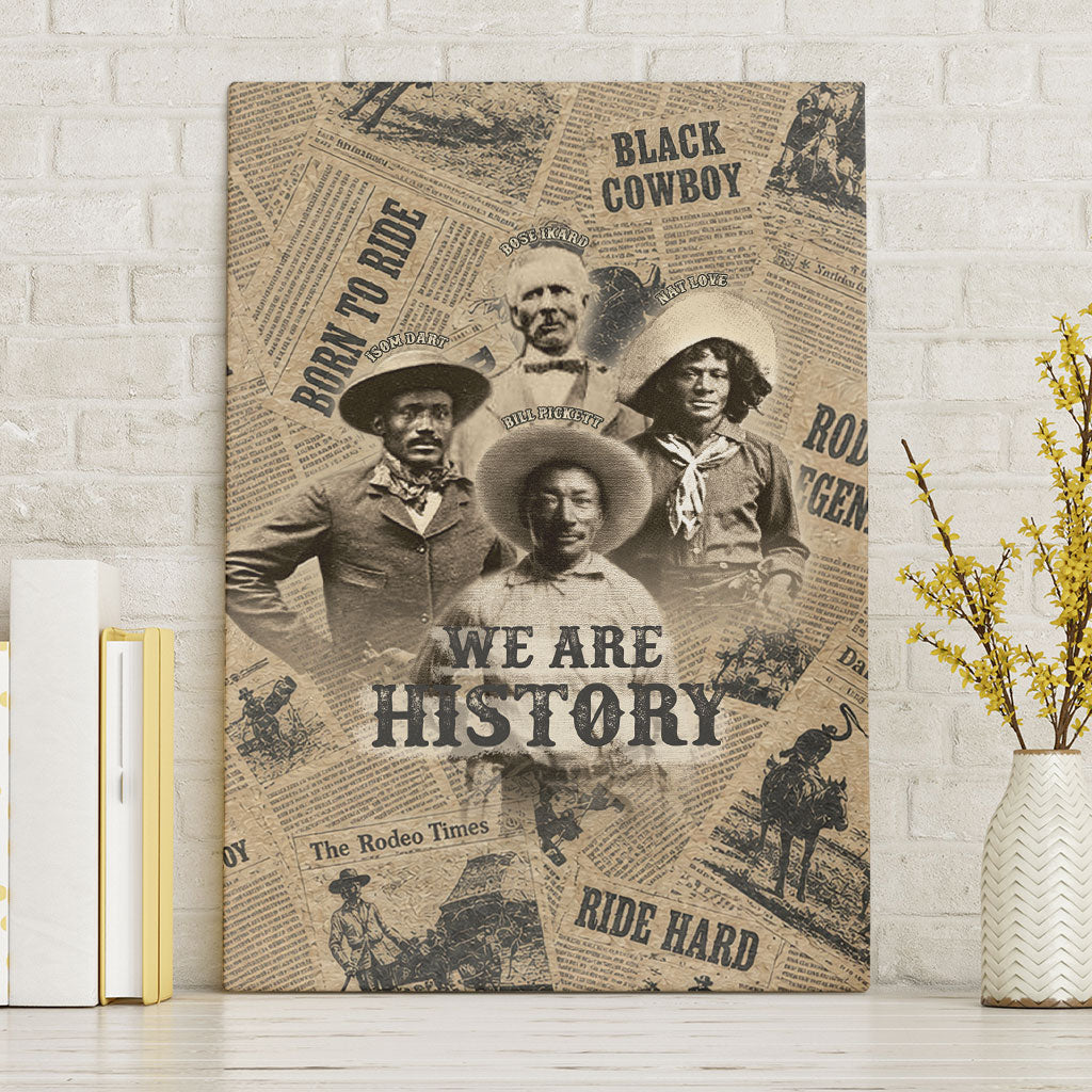 Black Cowboy Canvas Wall Art Western Rodeo Melanin Black History
