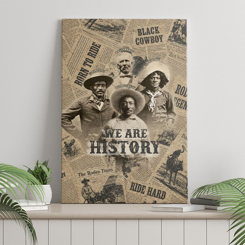 Black Cowboy Canvas Wall Art Western Rodeo Melanin Black History
