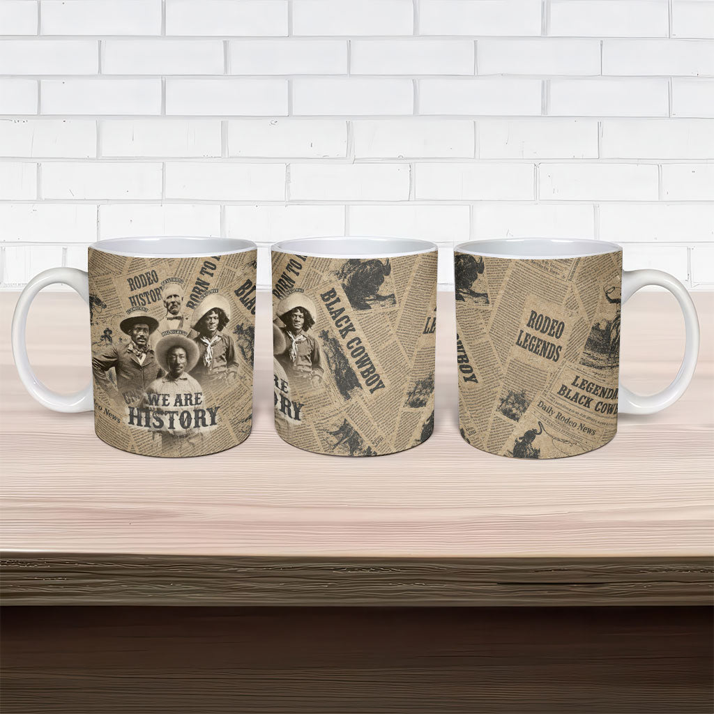 Black Cowboy Ceramic Mug Western Rodeo Melanin Black History
