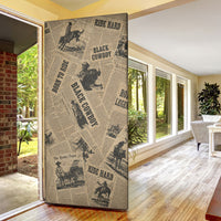 Black Cowboy Door Cover Western Rodeo Melanin Black History