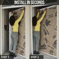 Black Cowboy Door Cover Western Rodeo Melanin Black History