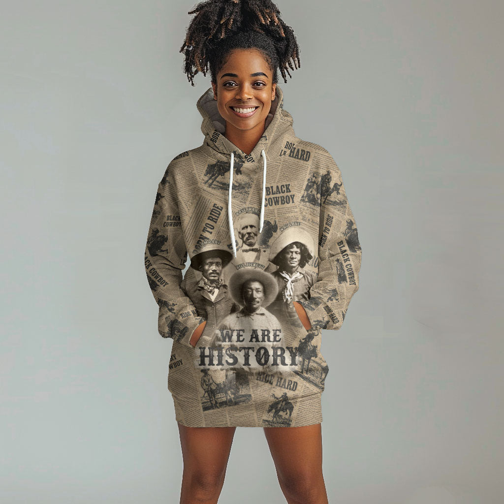 Black Cowboy Hoodie Dress Western Rodeo Melanin Black History