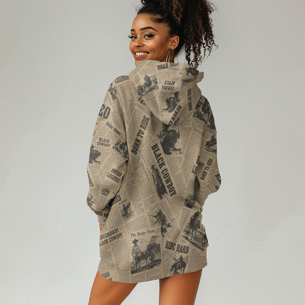 Black Cowboy Hoodie Dress Western Rodeo Melanin Black History