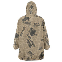 Black Cowboy Kid Wearable Blanket Hoodie Western Rodeo Melanin Black History