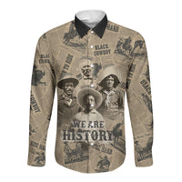 Black Cowboy Long Sleeve Button Shirt Western Rodeo Melanin Black History